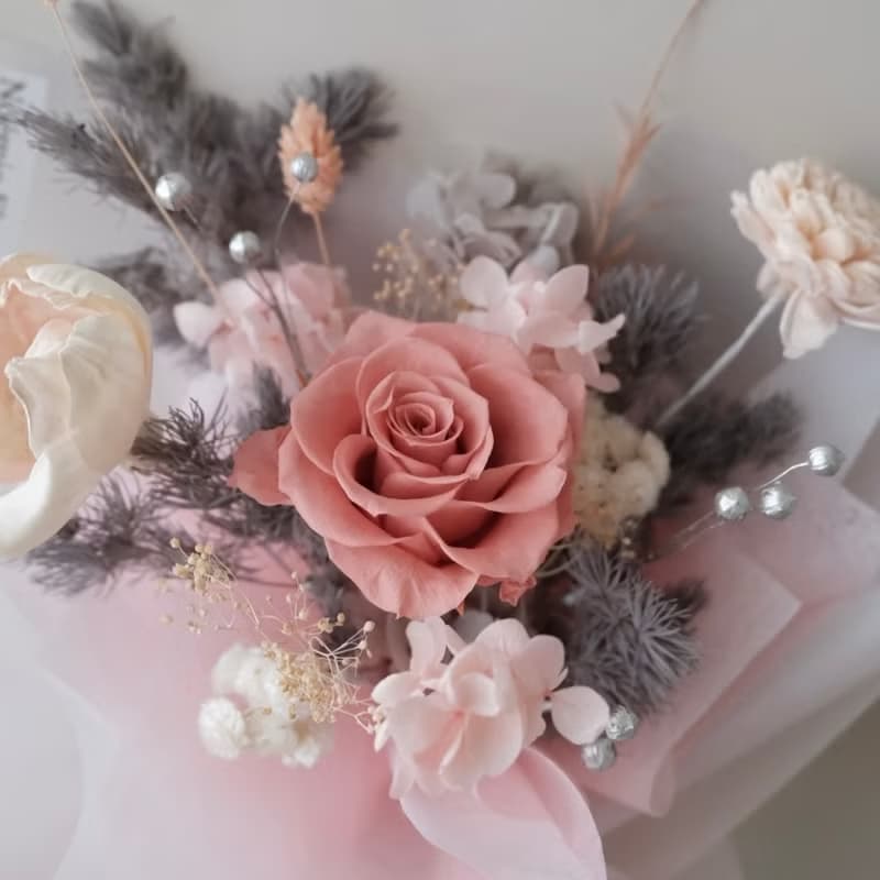 | 情人節永生花花束 |  生日花束/情人節花束