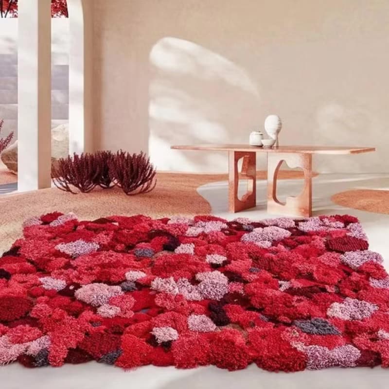 手作 紐西蘭羊毛地毯 花海 喬遷之禮 客廳羊毛地毯 臥室羊毛地毯