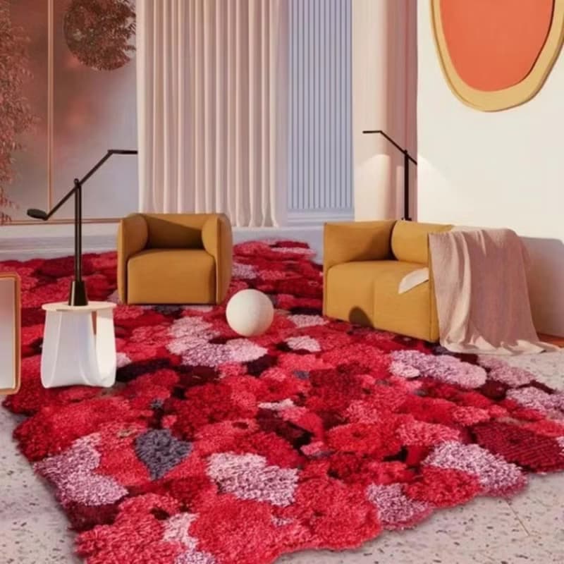 手作 紐西蘭羊毛地毯 花海 喬遷之禮 客廳羊毛地毯 臥室羊毛地毯