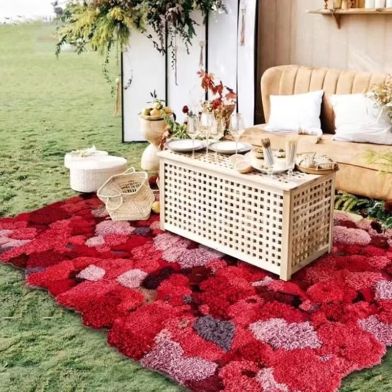 手作 紐西蘭羊毛地毯 花海 喬遷之禮 客廳羊毛地毯 臥室羊毛地毯