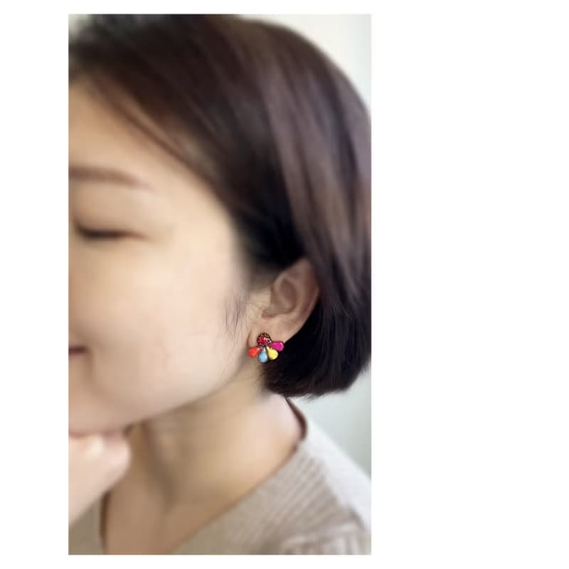 彩 | 波希米亞耳飾 | 穿式 | pierced
