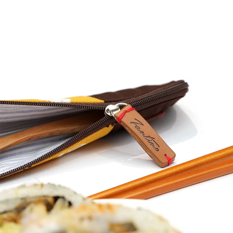 獨創布花棉麻餐具袋:櫻花粉:(叢林躲貓貓)環保餐具/減塑/畢業季