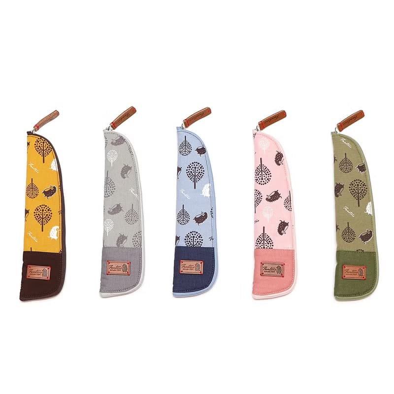 獨創布花棉麻餐具袋:櫻花粉:(叢林躲貓貓)環保餐具/減塑/畢業季