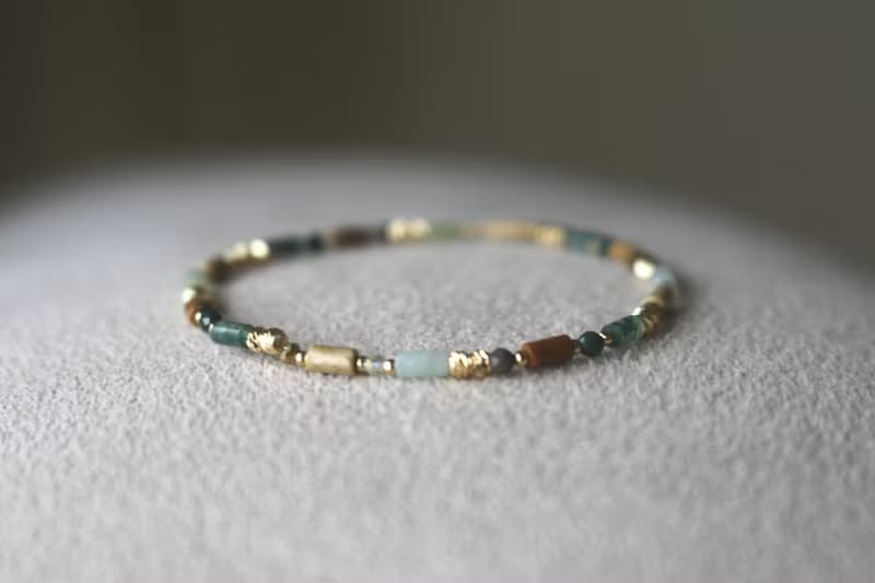 手環 阿拉善石 瑪瑙 文化石 - 彩虹糖-