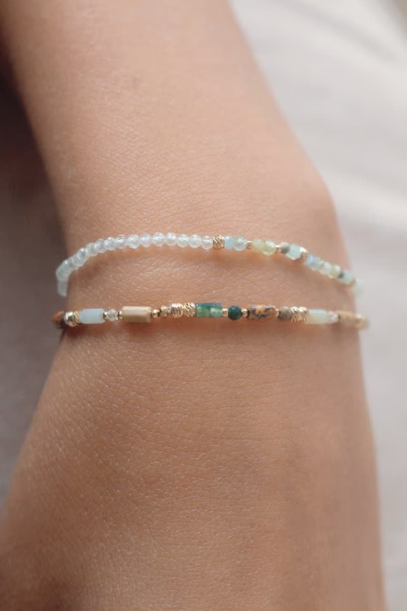 手環 阿拉善石 瑪瑙 文化石 - 彩虹糖-