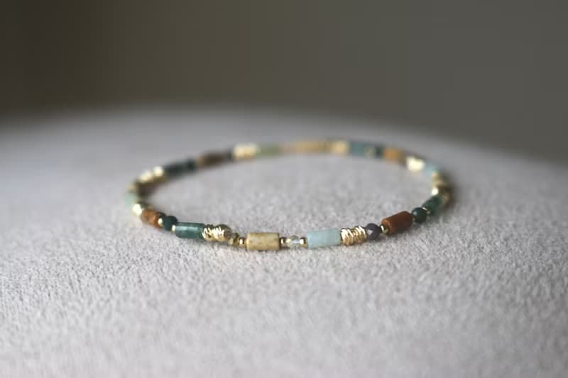 手環 阿拉善石 瑪瑙 文化石 - 彩虹糖-