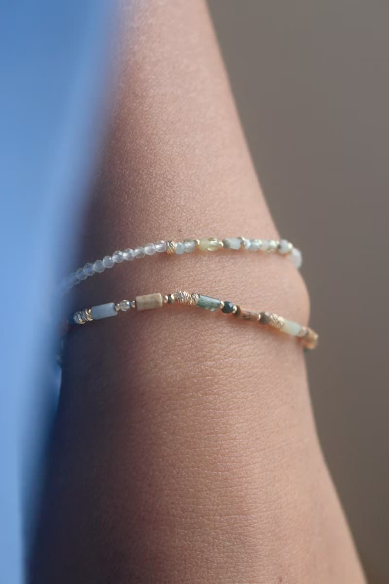 手環 阿拉善石 瑪瑙 文化石 - 彩虹糖-