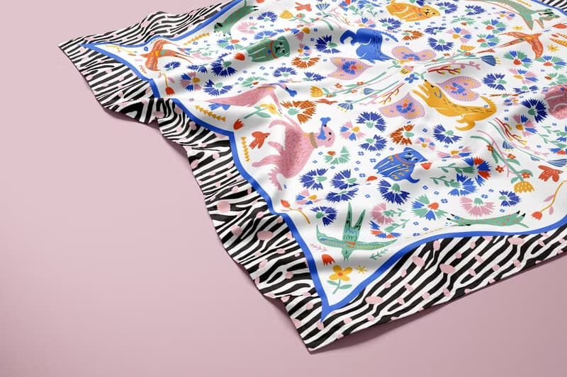 2021春夏新款Dog Party ::真絲100%silk方巾::110x110cm 披肩狗狗