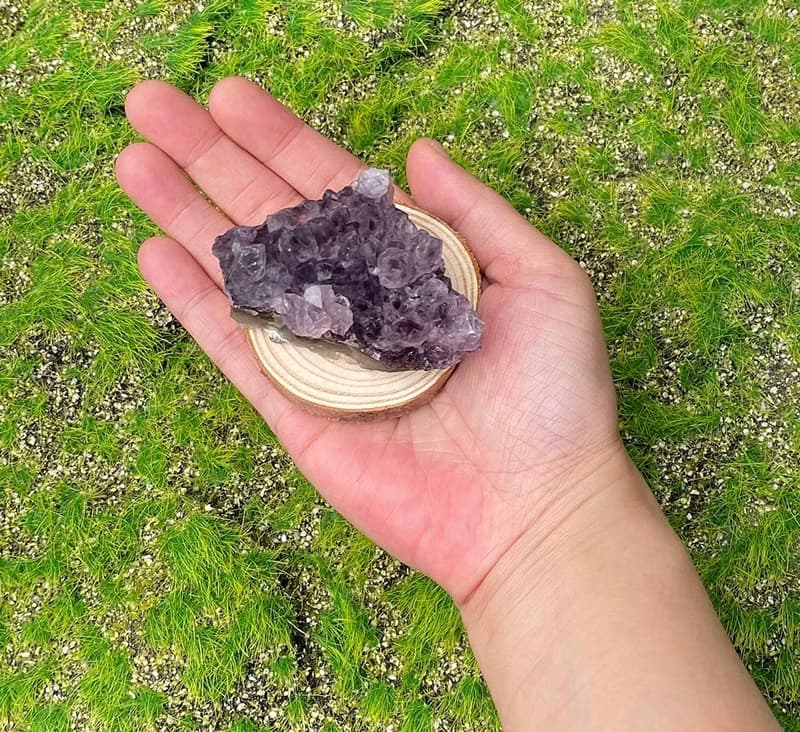 招財開運-原皮原礦幾何紫晶簇 紫水晶 旺財運 消磁淨化 快速出貨