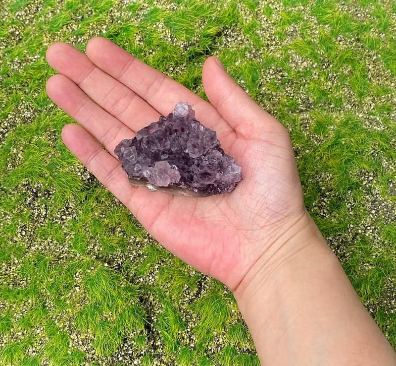招財開運-原皮原礦幾何紫晶簇 紫水晶 旺財運 消磁淨化 快速出貨