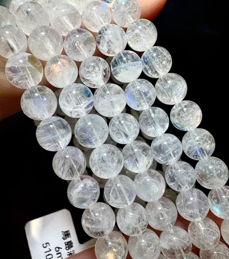 小資本性價比高馬島彩虹藍月光幻彩色6-6.5mm人緣桃花提升魅力