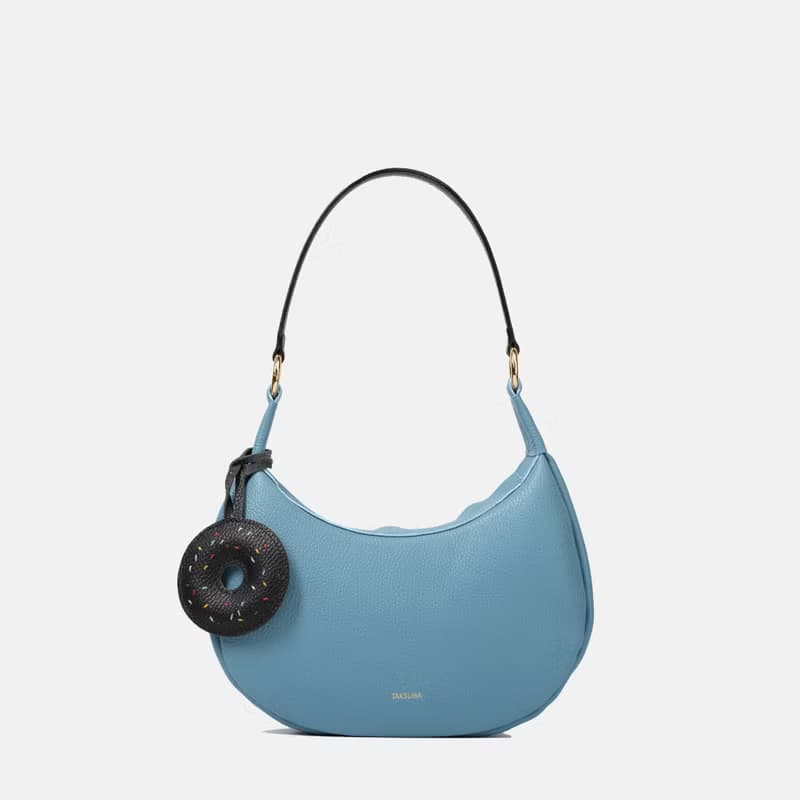 Black Leather Handbag – Hedera | Handcrafted Shoulder Bag | Minimalist Purse