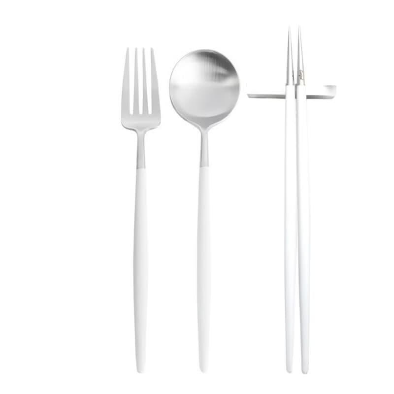 葡萄牙Cutipol GOA系列白柄新主餐三件組(叉匙筷)