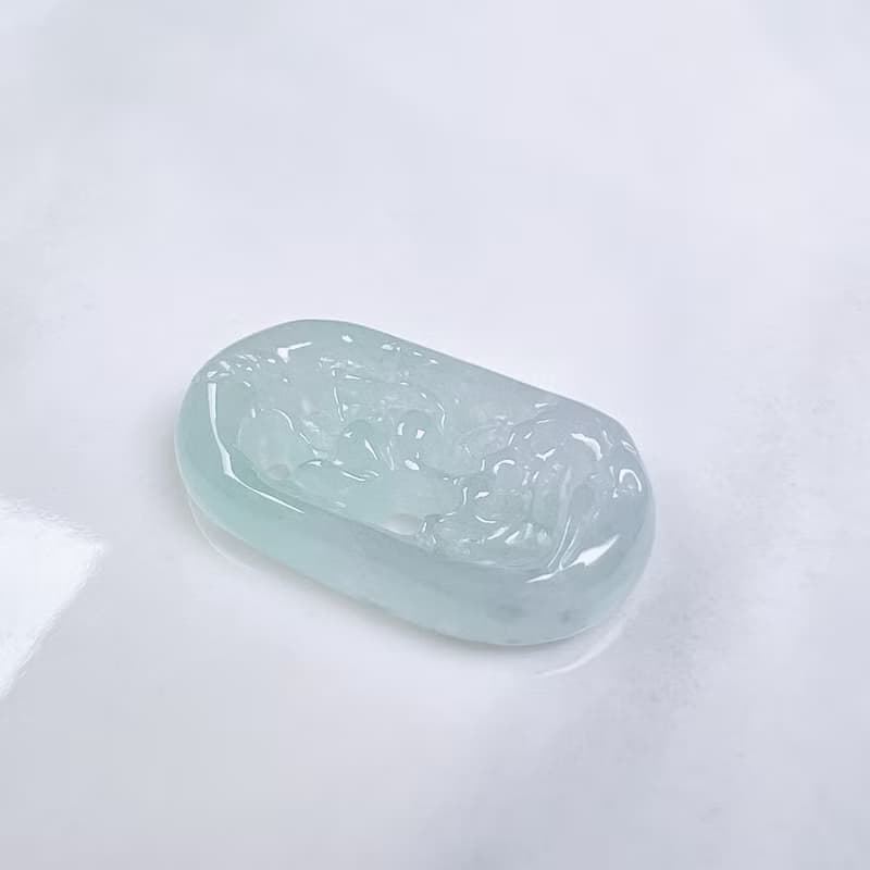 冰種翡翠蓮花 | 天然緬甸A貨翡翠 | 送禮