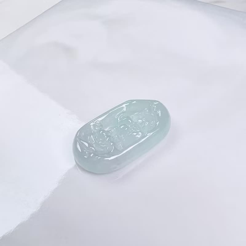 冰種翡翠蓮花 | 天然緬甸A貨翡翠 | 送禮