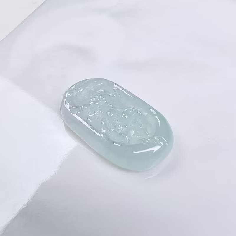 冰種翡翠蓮花 | 天然緬甸A貨翡翠 | 送禮