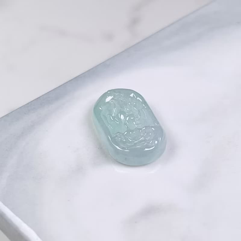 冰種翡翠蓮花 | 天然緬甸A貨翡翠 | 送禮