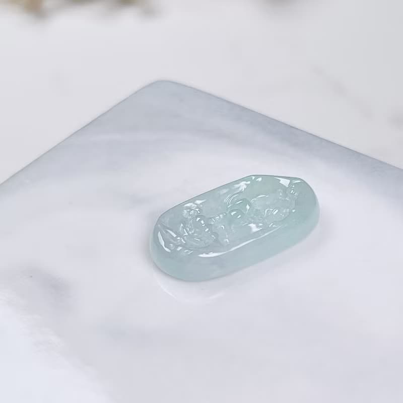 冰種翡翠蓮花 | 天然緬甸A貨翡翠 | 送禮