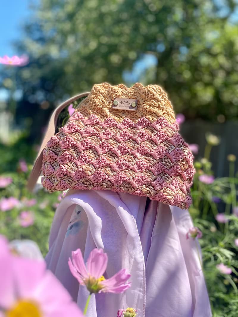 MILANOBAG with leather strap Crochet bag Handmadebag Handbags