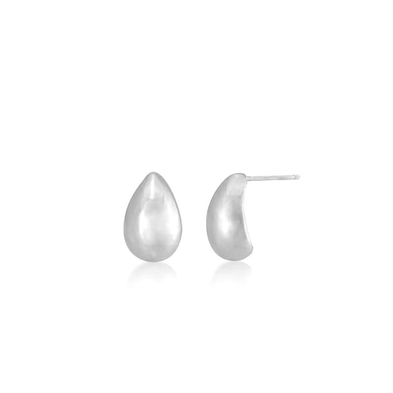 Waterdrop Silver Earrings 水滴 蛋型 簡約純銀耳環 禮物 送禮
