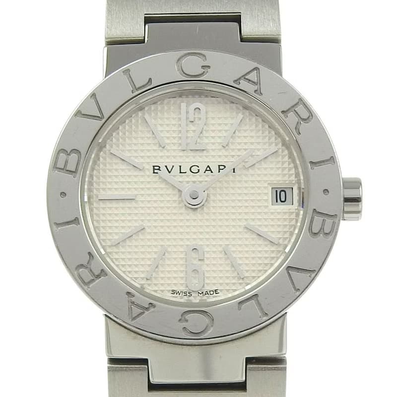 【日本直送】ブルガリ BVLGARI ブルガリブルガリ 腕時計 BB23SS SS クオーツ アナログ表示 ホワイト文字盤 レディース【中古】