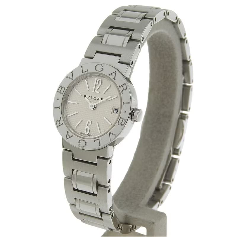 【日本直送】ブルガリ BVLGARI ブルガリブルガリ 腕時計 BB23SS SS クオーツ アナログ表示 ホワイト文字盤 レディース【中古】