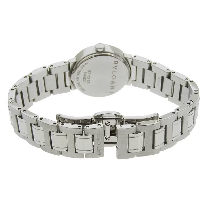 【日本直送】ブルガリ BVLGARI ブルガリブルガリ 腕時計 BB23SS SS クオーツ アナログ表示 ホワイト文字盤 レディース【中古】