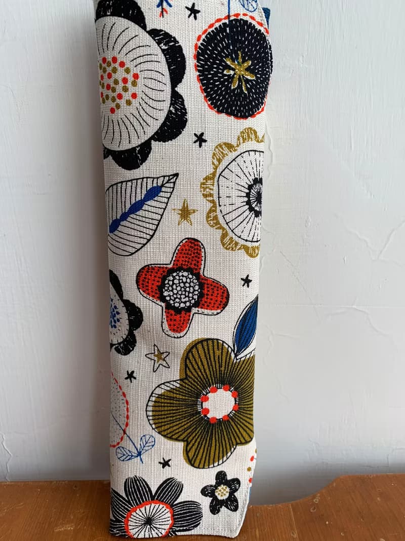 文青風環保筷袋  繽紛花繪  手作餐具袋.交換禮物.