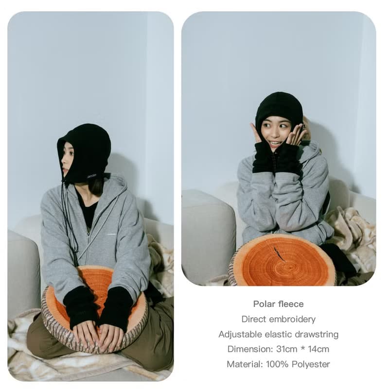 搖粒絨堆堆露指手套