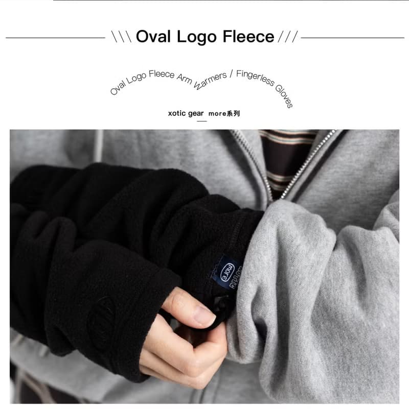 搖粒絨堆堆露指手套