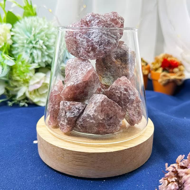 【MU工坊】紅草莓擴香石/水晶擴香燈/碎石/室內香薰/淨化小