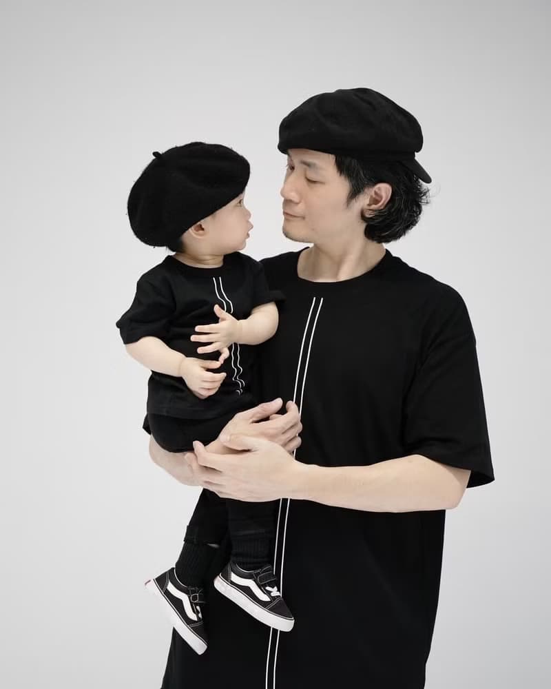 MUKID 雙白線黑T
