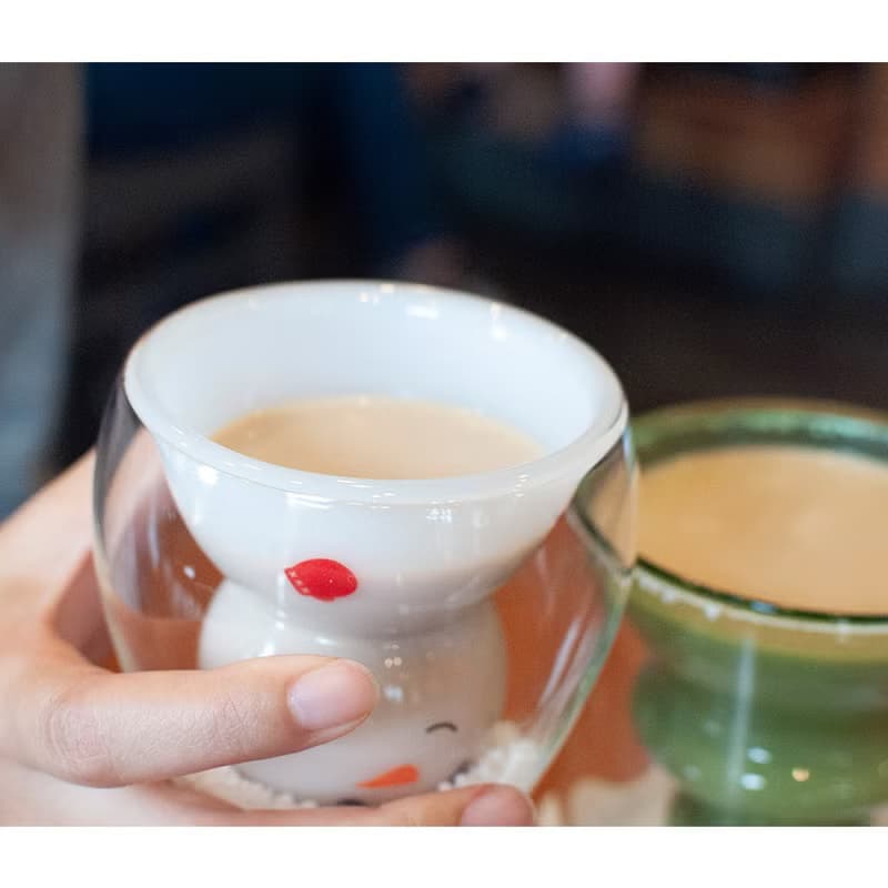QIDINA 日用館 雪花紛飛玻璃杯贈雪花杯蓋