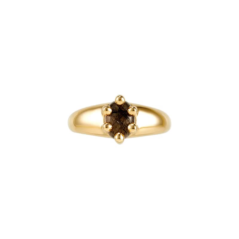 haime puff ring (gemstone) chiffon gold plated