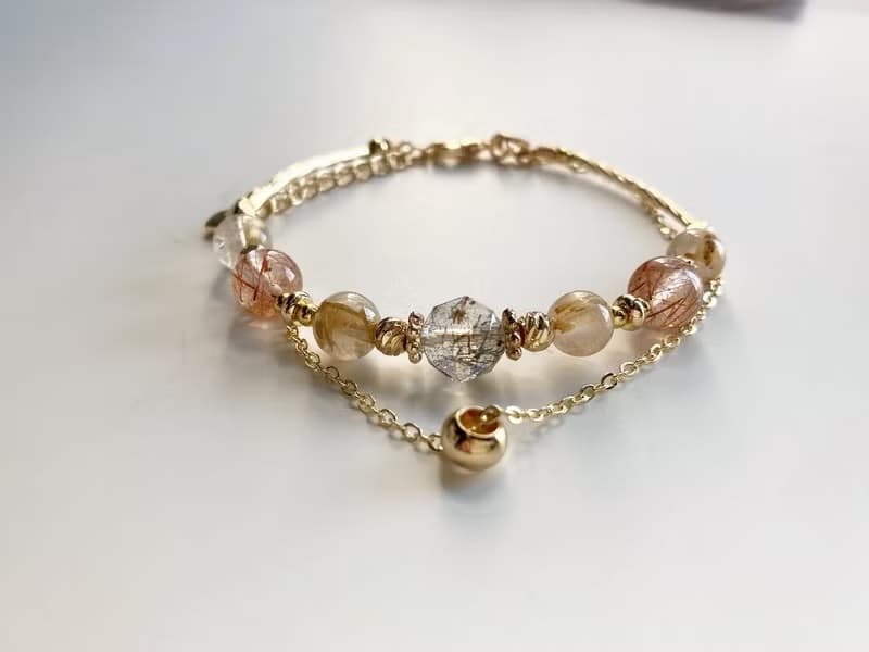 新春招財轉運大地色系雙鏈款水晶手鍊