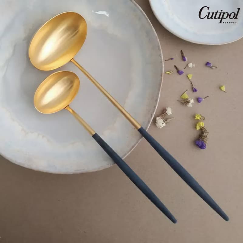 葡萄牙Cutipol GOA系列粉紅金22cm醬料勺