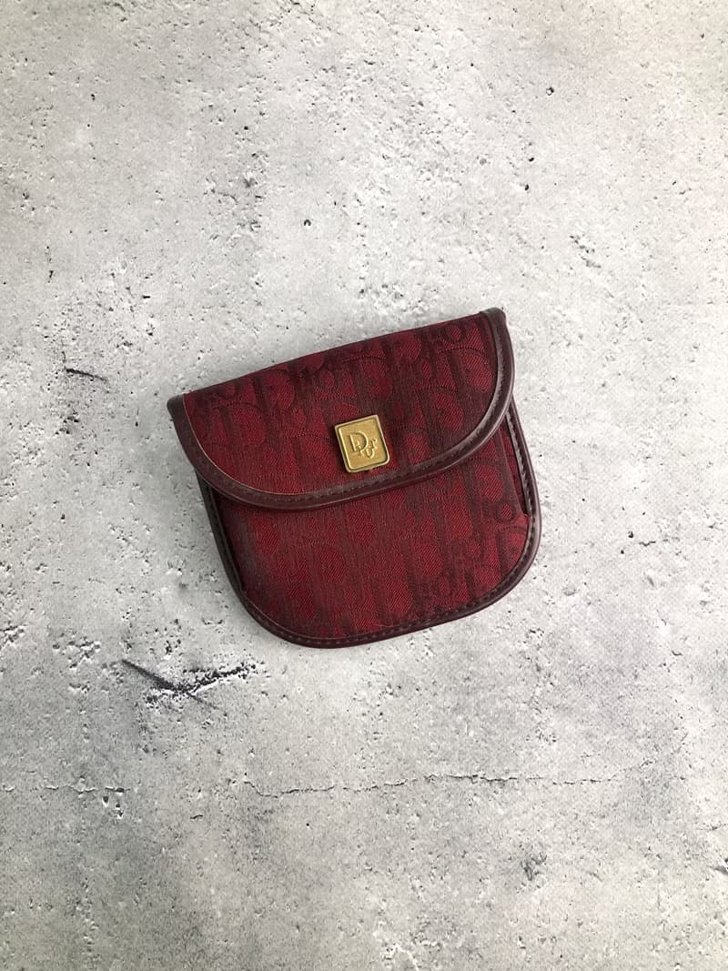 【 日本直送　名牌中古包 】Christian Dior クリスチャン ディオール トロッター コインケース レッド vintage ヴィンテージ 4vky8y