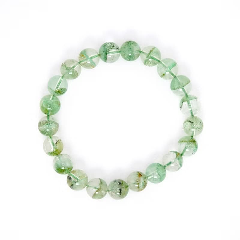 寶麗金珠寶-天然翡翠綠幽靈水晶手珠