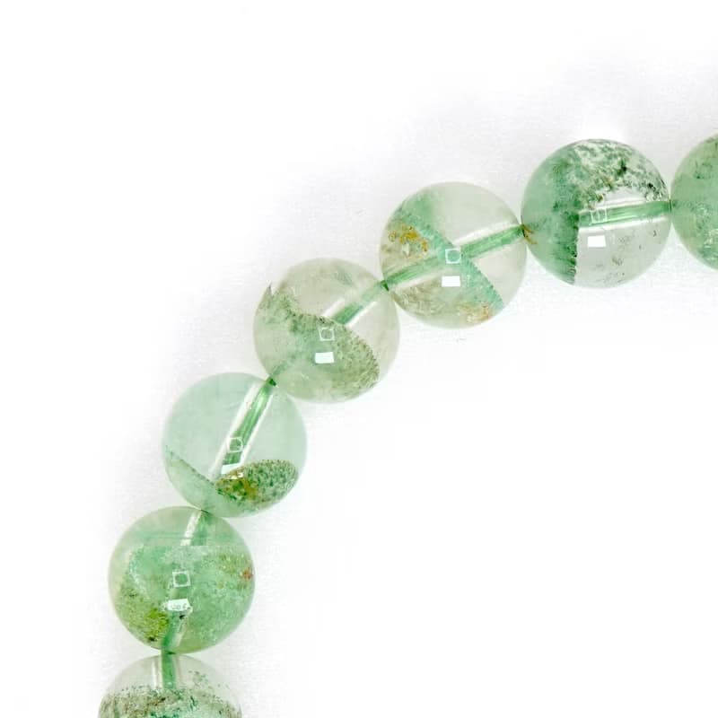 寶麗金珠寶-天然翡翠綠幽靈水晶手珠