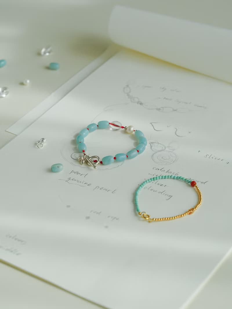 原創手工限量天然天河石珍珠手串葫蘆紅繩開運手鏈生日禮物