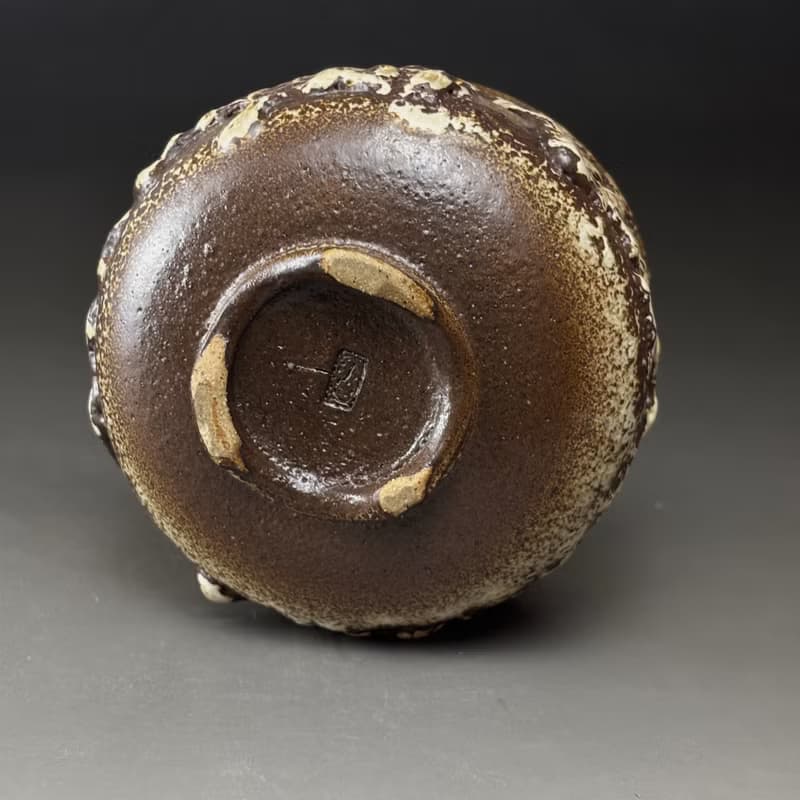 許旭倫 志野燒蟲蛀茶碗400ml 11cm