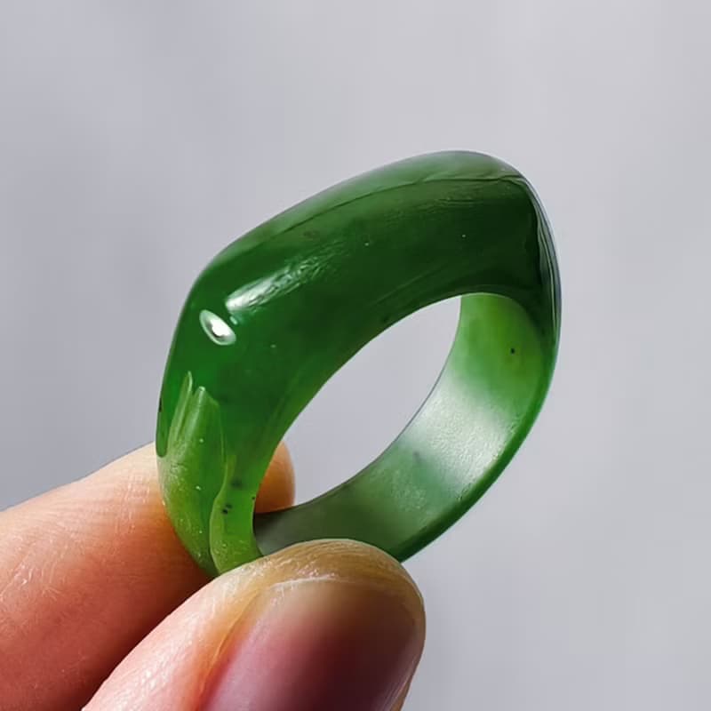 天然頂級碧玉 事業成功 招財富貴 馬鞍戒指 內徑20mm 單品 禮物