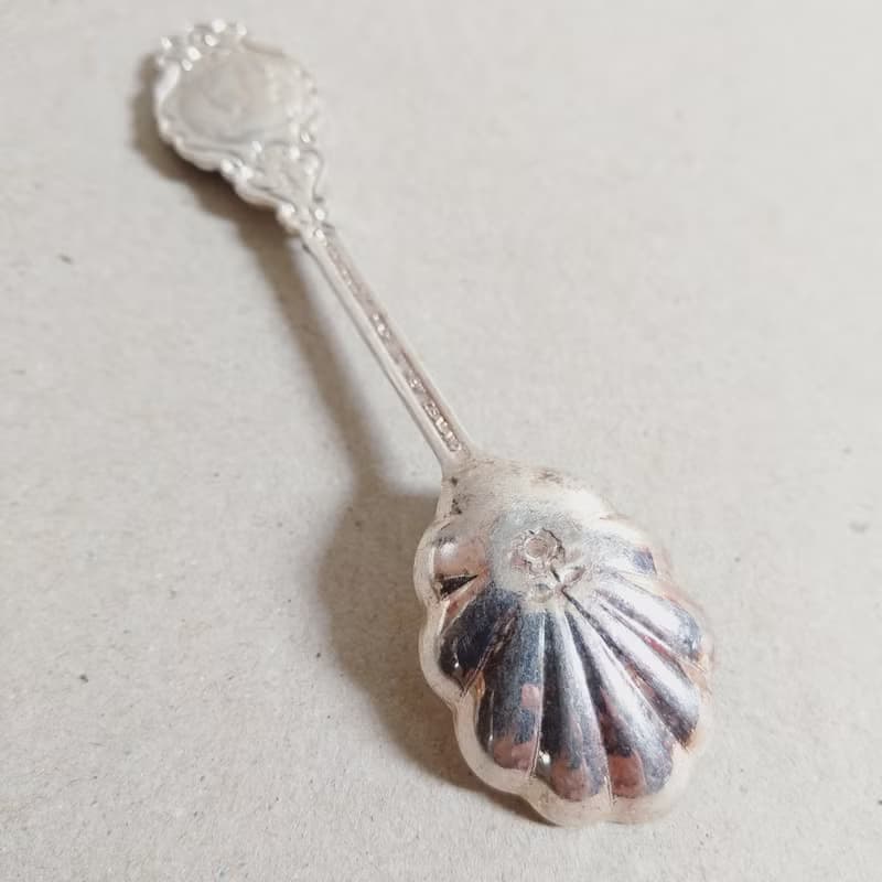 美國古董老物 New Mexico Albuquerque 熱氣球紀念銀質茶湯匙