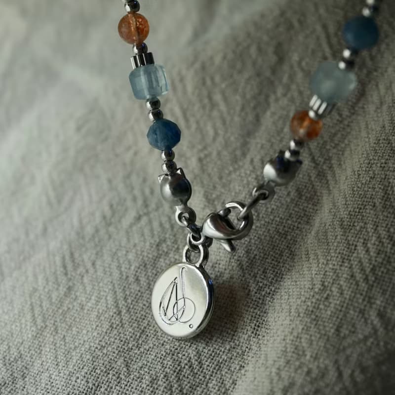 ll 小島夕陽 手鍊 ll 金太陽石 海藍寶 魔鬼海藍寶手鍊 BR-00002