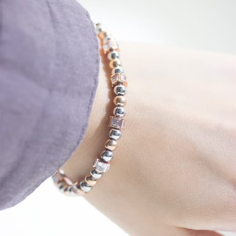 【Ethereal】鋯石圓環不銹鋼手鍊