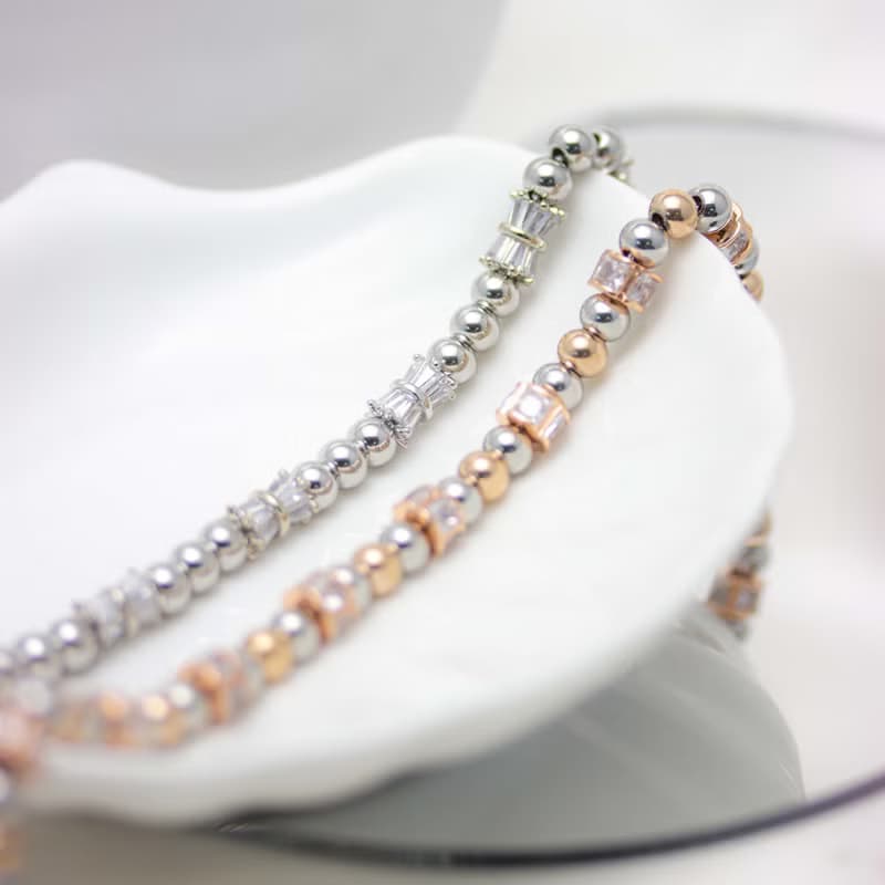 【Ethereal】鋯石圓環不銹鋼手鍊