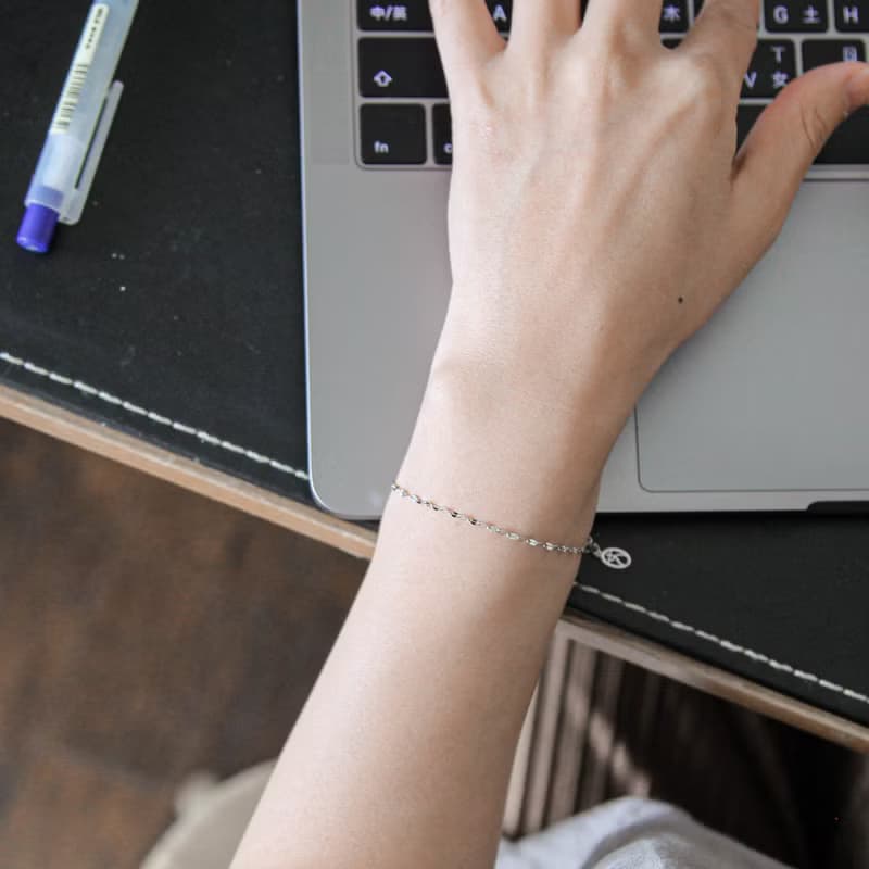 唇型亮片純銀手鍊 | 簡約。百搭。潮流時尚