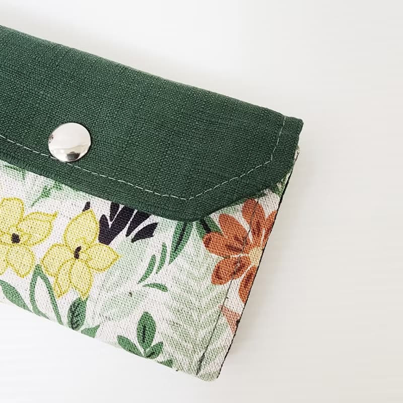 【光合作用-(深綠)】 三層包 短夾 布夾 零錢包 拉鏈袋 交換禮物