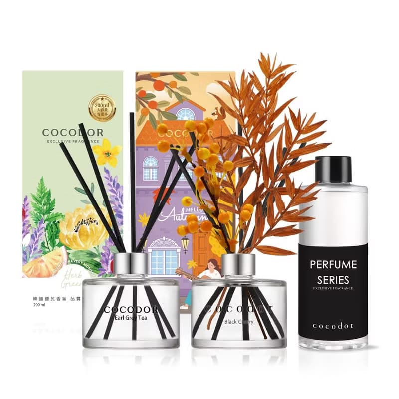 【限定組合】cocodor-經典擴香200ml+秋冬系列擴香200ml 贈補充