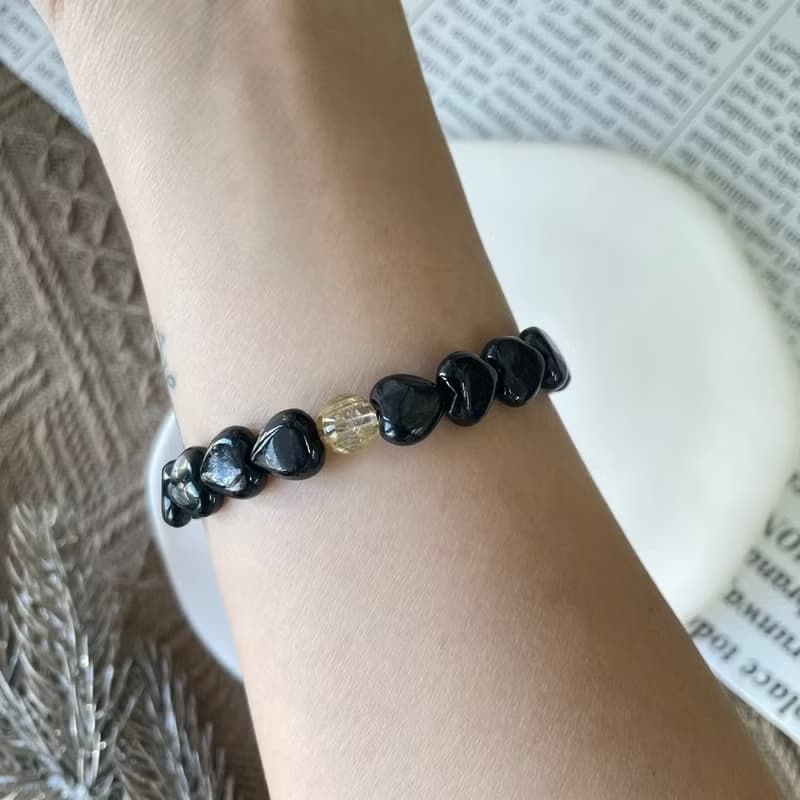 純銀龍龜極強招財能量彈性手鍊
